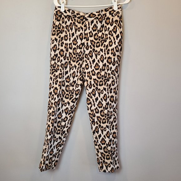 Banana Republic Pants Avery Leopard Print Womens 0 Trouser - Picture 1 of 11